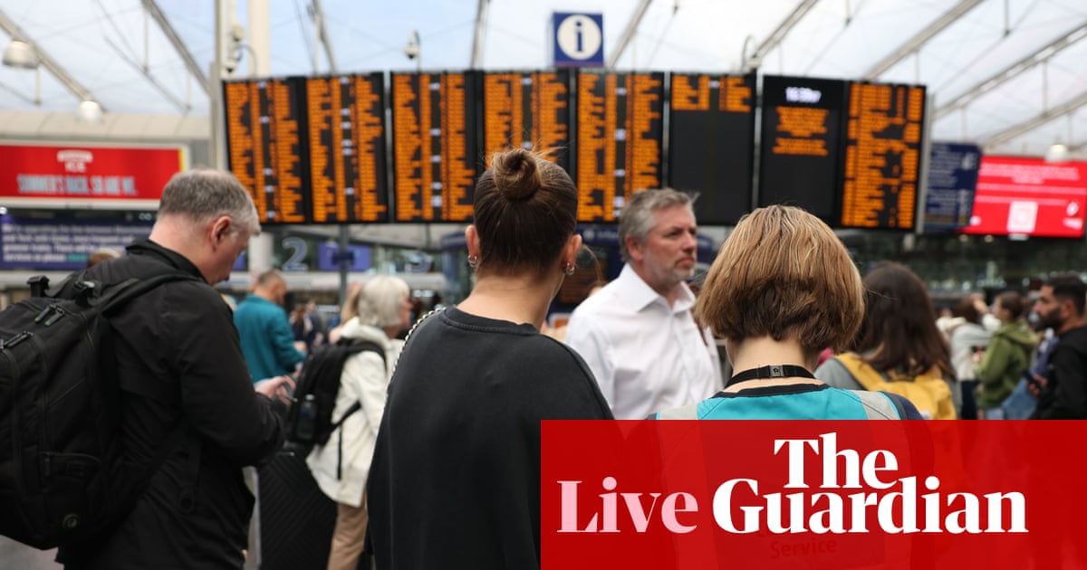 Rail passengers facing more disruption after power outage; UK house prices stagnate – business live | Business