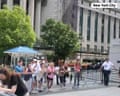 Scene outside Luigi Mangione couthouse