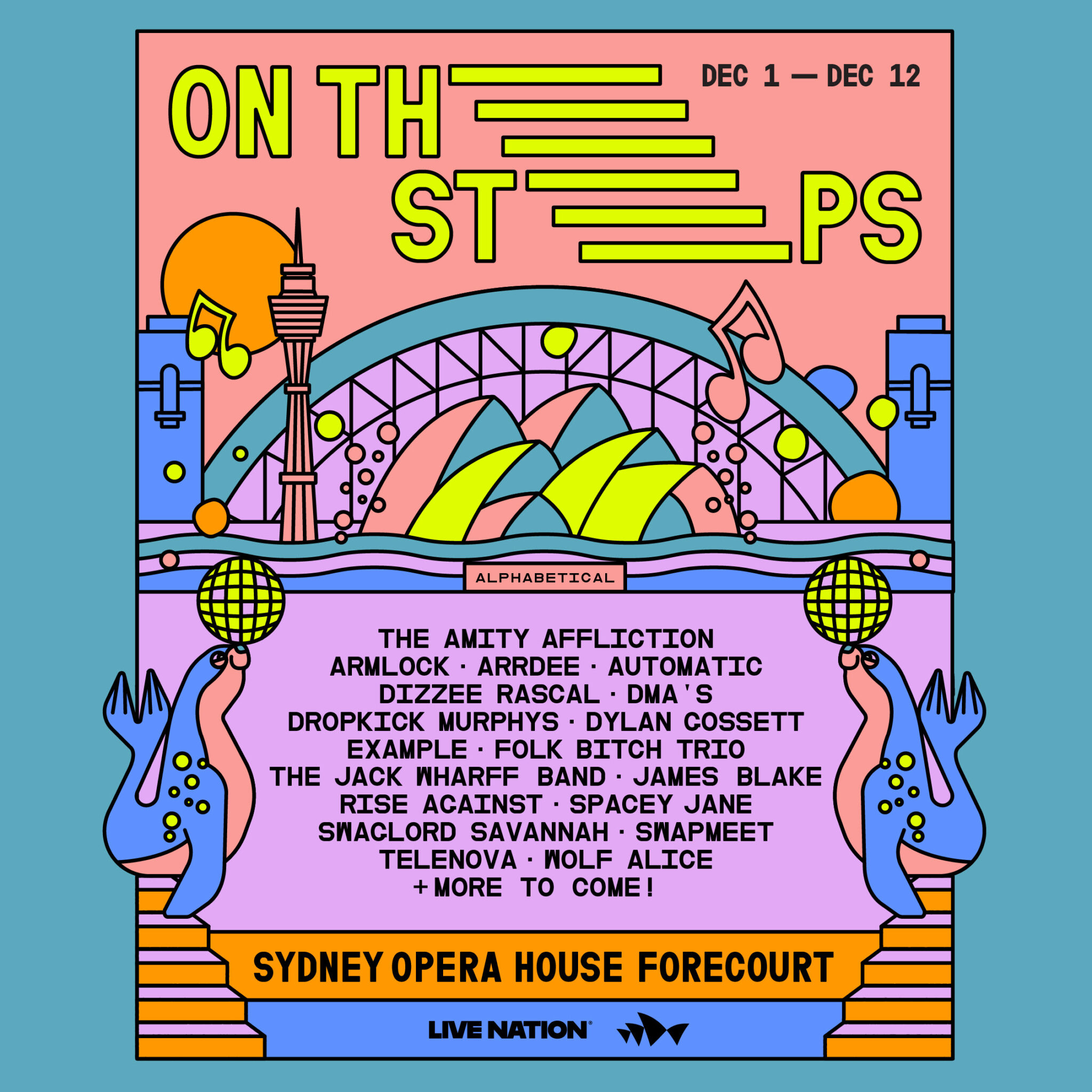 News: Rise Against, Wolf Alice, James Blake and more announced for Sydney Opera House On The Steps 2026