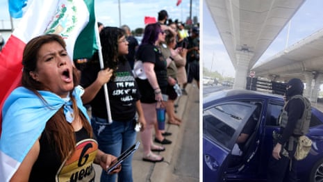 Protesters gather in Austin after ICE agent shoots and wounds man – video