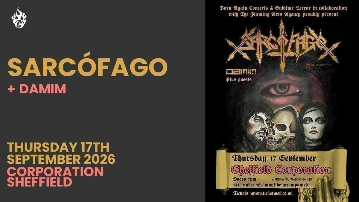 Live Review: The Laws Performing Sarcofago, Damim & Anguish Of Gods. Sheffield Corporation. 17/09/2026