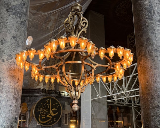 A view inside the Hagia Sofia in Istanbul