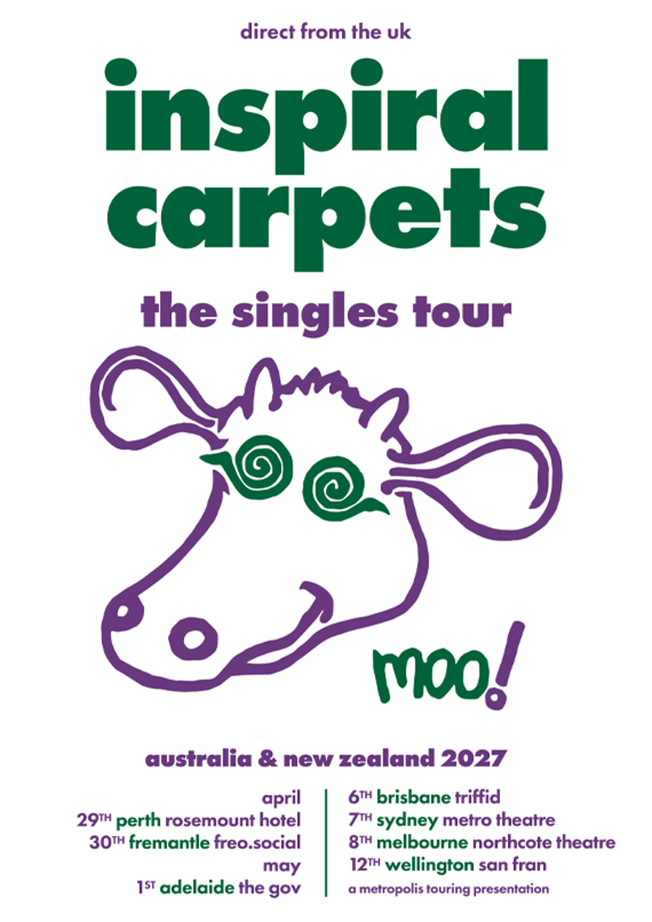 News: Inspiral Carpets lock in seven-date Australia and New Zealand tour