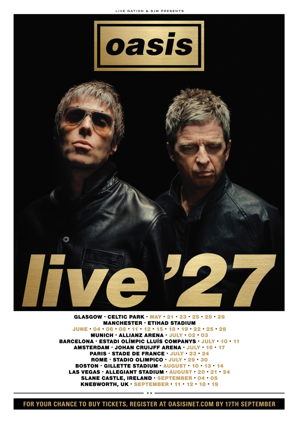 News: Oasis announce huge ‘Live ’27’ tour across the UK, Europe and US