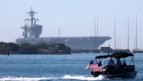 USS Abraham Lincoln returns to US after record-long deployment - watch live