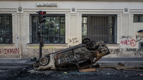 'It's hell': residents reel after violent weekend riots across France – video