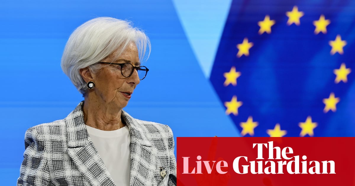 ECB president Lagarde says central bank ready to intervene in markets if necessary– business live | Business