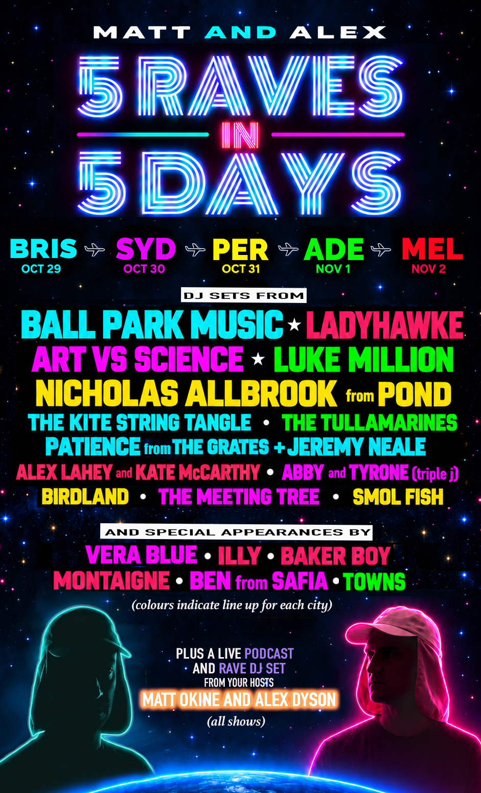 News: Ball Park Music, Vera Blue and Ladyhawke join Matt and Alex’s 5 Raves in 5 Days