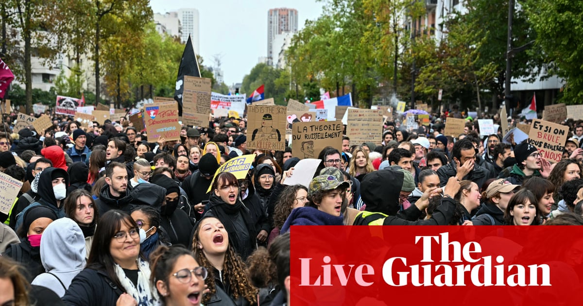 Thousands march in Paris and other French cities as protests take place across Europe – Europe live | Europe