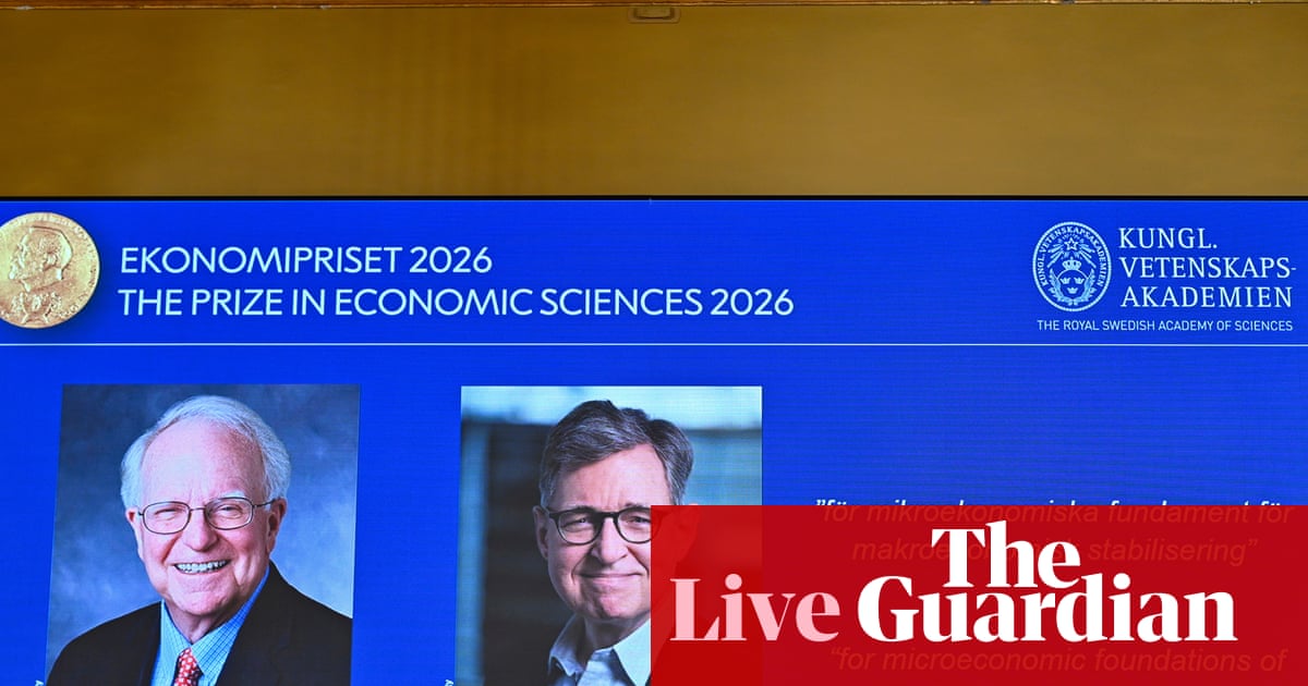 Nobel prize for economics awarded to two Americans, Hall and Woodford, for work on New Keynesian models – business live | Business