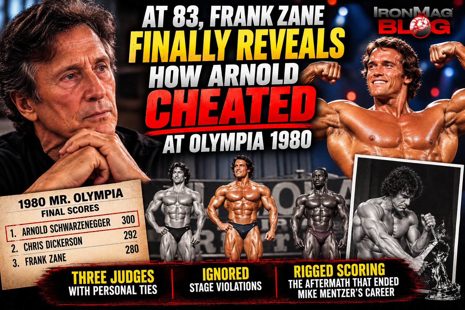 AT 83, Frank Zane Finally REVEALS How Arnold CHEATED At Olympia 1980! – IronMag Bodybuilding & Fitness Blog
